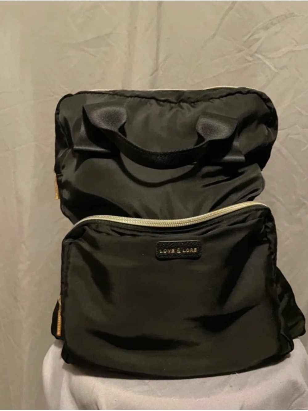 Love & Lore Black Nylon Backpack